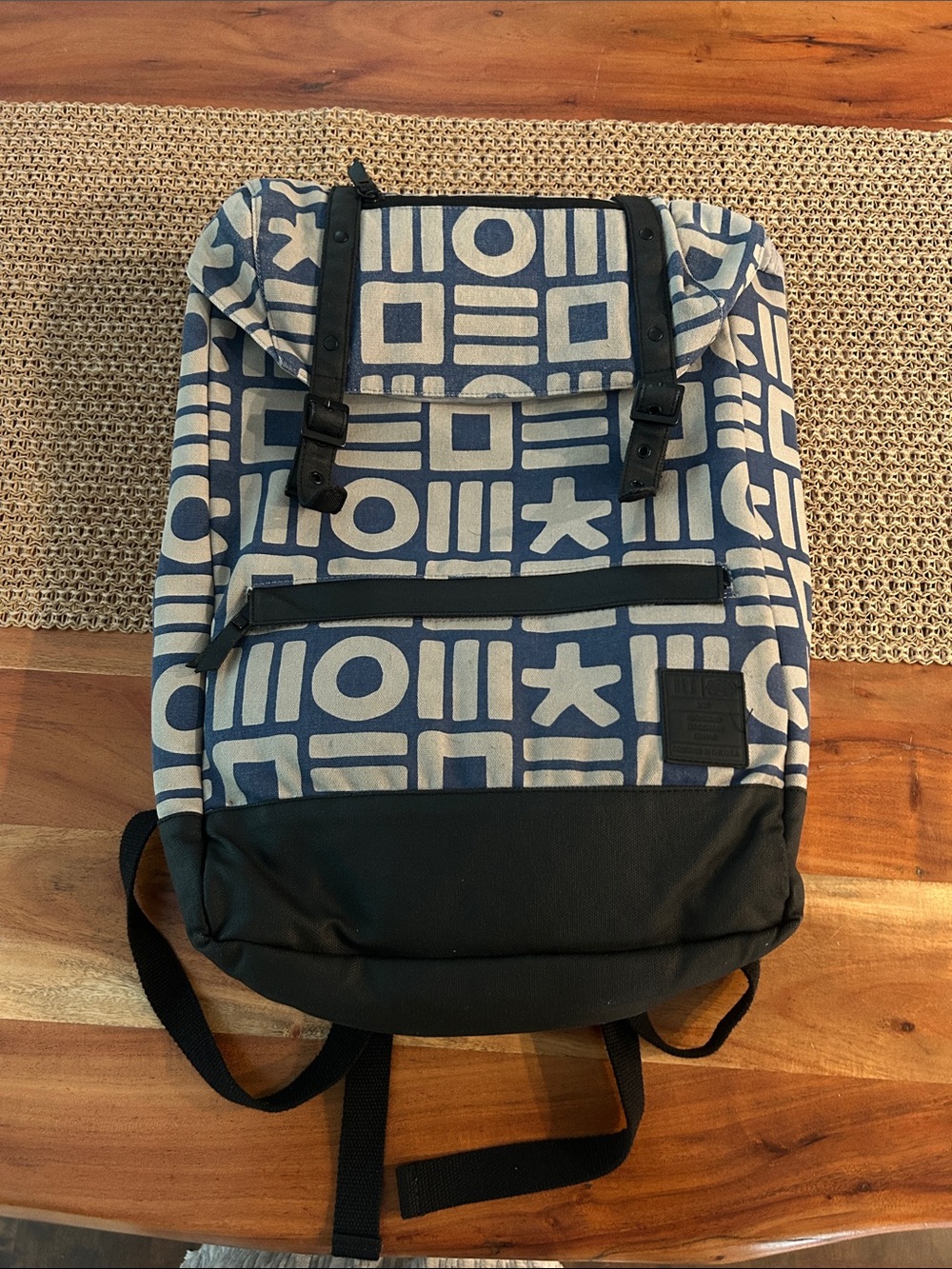 Hex X Haze Cloak Canvas colab with artist Eric Haze Geometric Print Backpack